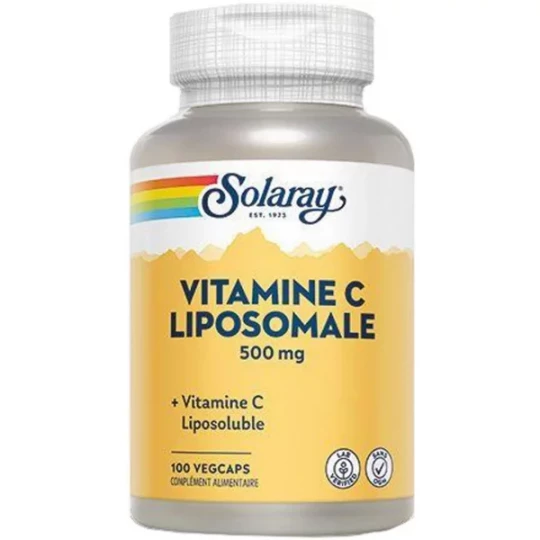 Solaray Vitamine C Liposomale 500 mg Capsules Végétales x 100