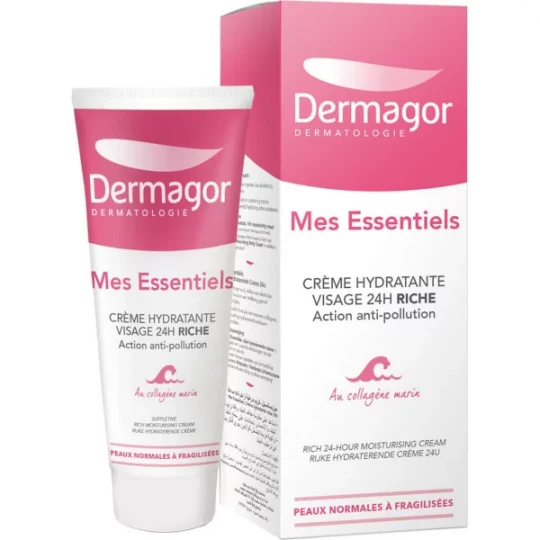Dermagor Mes Essentiels Crème Hydratante Visage 24h Riche 40 ml