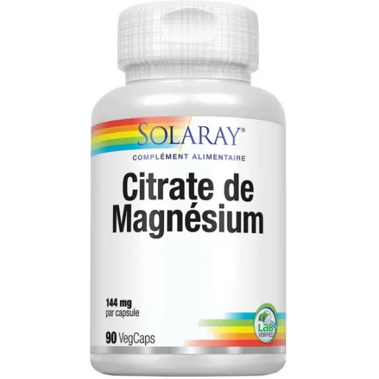 Solaray Citrate de Magnésium 90 VegCaps
