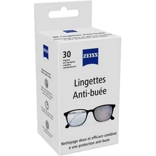 Zeiss Lingettes Anti-Buée pour Lunettes Lingettes x 30
