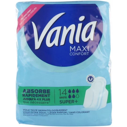 Vania Maxi Confort Super+ Serviettes x 14