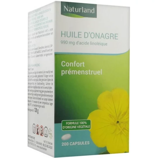 Naturland Huile d'Onagre Capsules x 200