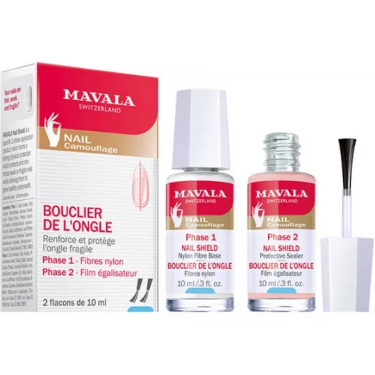 Mavala Bouclier de l'Ongle Renforce et Protège l'Ongle Fragile 2 x 10 ml