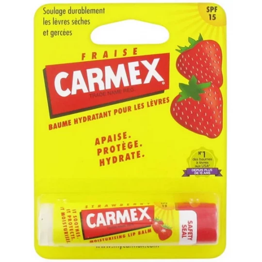 Carmex Fraise Baume Hydratant Lèvres SPF15 4,9 ml
