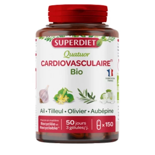 Superdiet Quatuor Cardiovasculaire Bio Gélules x 150