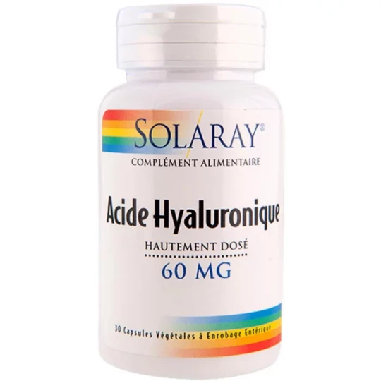 Solaray Acide Hyaluronique Hautement Dosé Capsules Végétales x 30