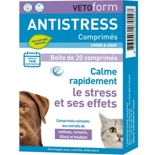Vetoform Antistress Chien et Chat Comprimés x 20