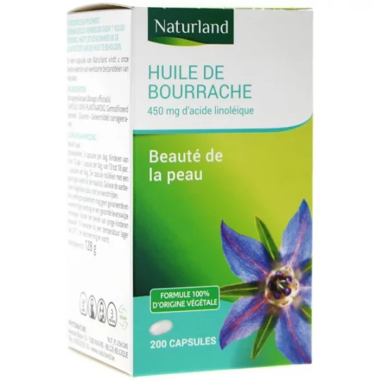 Naturland Huile de Bourrache Capsules x 200