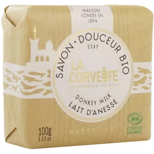 La Corvette Savon Douceur Bio Lait d'Ânesse 100 g