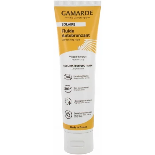 Gamarde Solaire Fluide Autobronzant Bio 100 ml