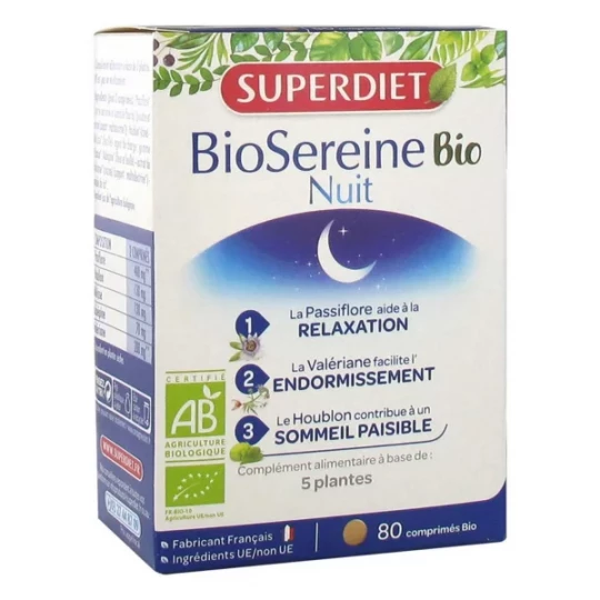Superdiet BioSereine Nuit Bio Comprimés x 80