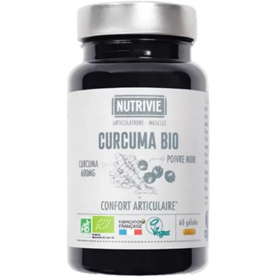 Nutrivie Curcuma Bio et Poivre Noir Bio Gélules x 60