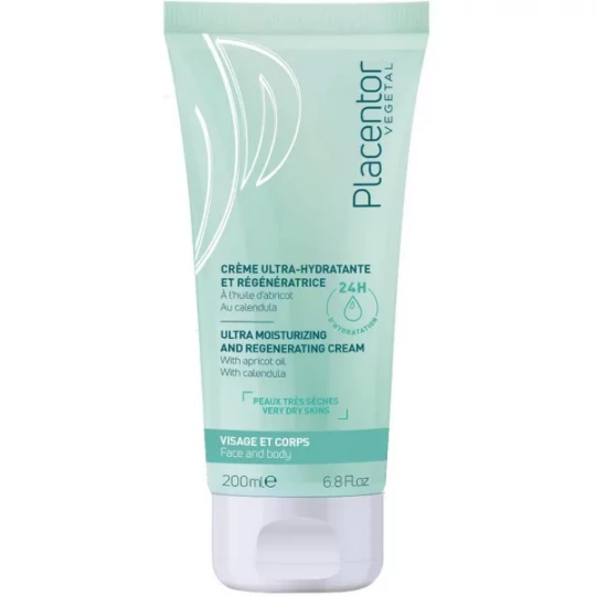 Placentor Végétal Crème Ultra-Hydratante et Régénératrice Peaux Très Sèches 200 ml