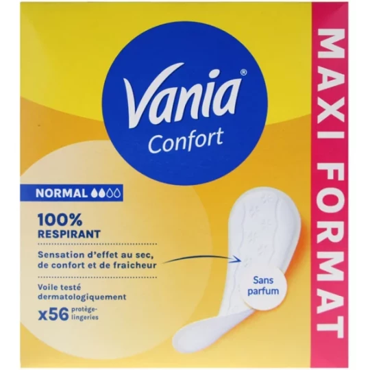 Vania Confort Normal Sans  Parfum Protège-Lingeries x 56