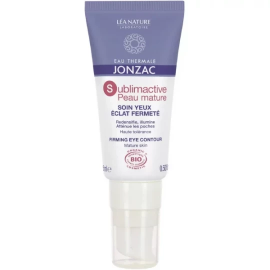 Eau Thermale Jonzac Sublimactive Peau Mature Soin Yeux Éclat Fermeté Bio 15 ml