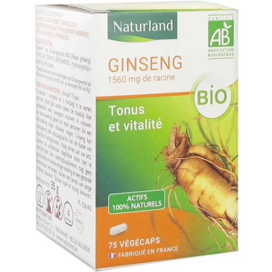 Naturland Ginseng Bio 75 Végécaps