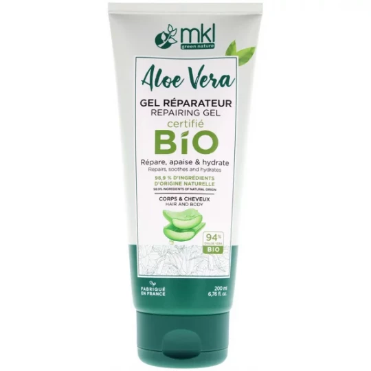 MKL Green Nature Aloe Vera Gel Réparateur Corps et Cheveux Bio 200 ml