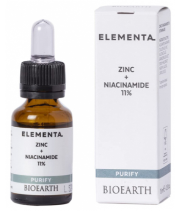 Bioearth Elementa Purify Solution Zinc + Niacinamide 11% 15 ml