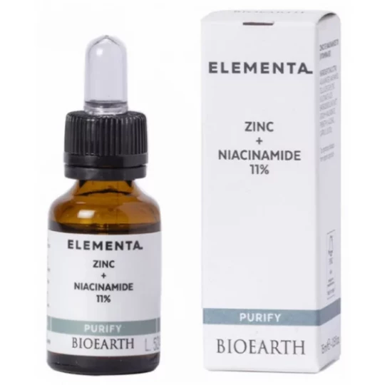 Bioearth Elementa Purify Solution Zinc + Niacinamide 11% 15 ml