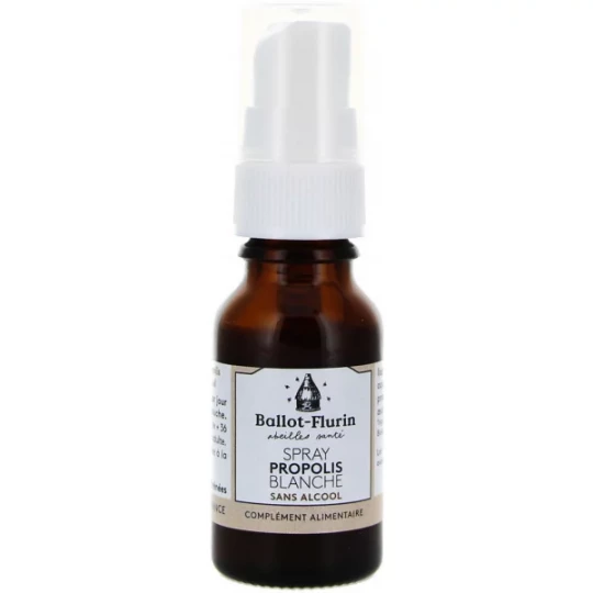 Ballot-Flurin Spray Propolis Blanche Sans Alcool Bio 15 ml