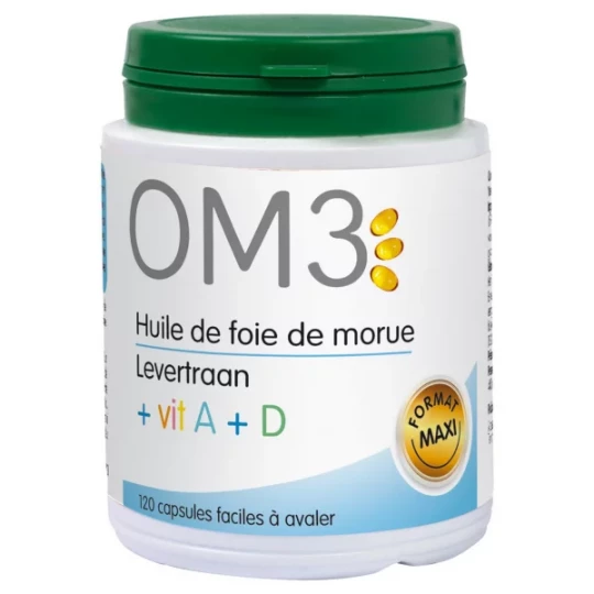 OM3 Huile de Foie de Morue Capsules x 120