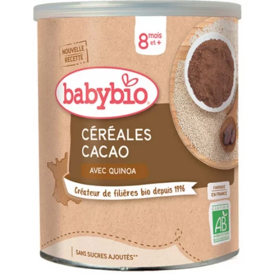 Babybio Céréales Cacao 8 Mois et + Bio 220 g