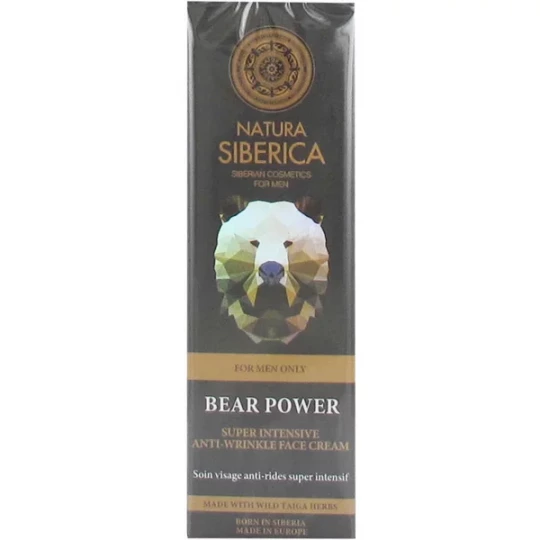 Natura Siberica Homme Soin Visage Anti-Rides Super Intensif Une Force d'Ours 50 ml
