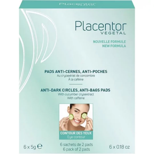 Placentor Végétal Pads Anti-Cernes Anti-Poches 6 x 5 g