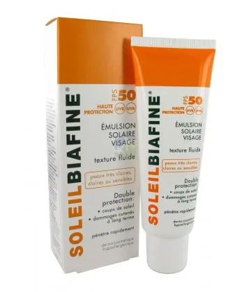 SoleilBiafine Émulsion Solaire Visage SPF50 50 ml