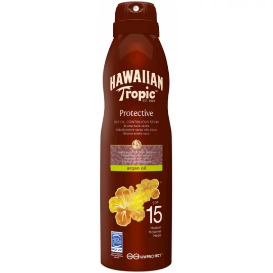 Hawaiian Tropic Protective Brume Huile Sèche SPF15 177 ml