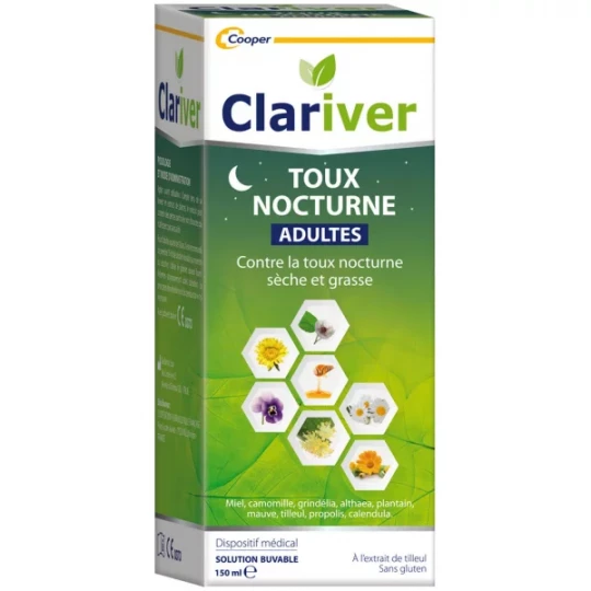 Clariver Toux Nocturne Adultes Solution Buvable 150 ml