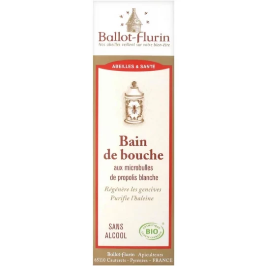 Ballot-Flurin Bain de Bouche aux Microbulles de Propolis Blanche Bio 50 ml
