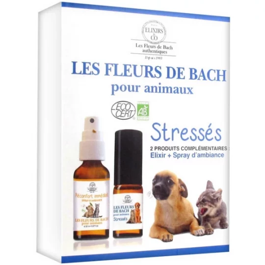 Elixirs & Co Les Fleurs de Bach Kit pour Animaux Stressés