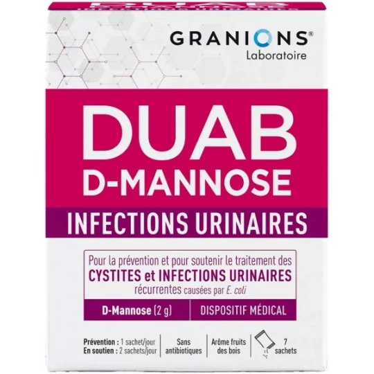 Duab d'Mannose Infections Urinaires x 7
