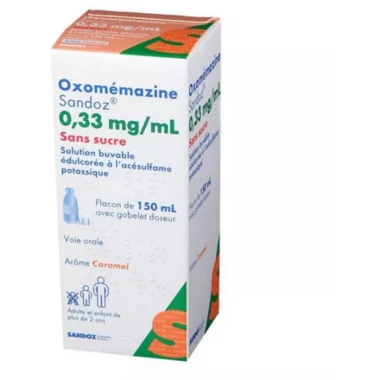 Oxomemazine Sandoz 0,33 mg/ml Sirop Sans Sucre 150 ml