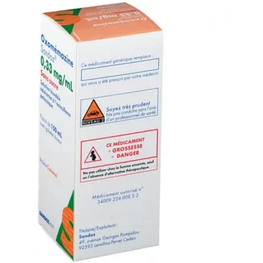 Oxomemazine Sandoz 0,33 mg/ml Sirop Sans Sucre 150 ml - image 2