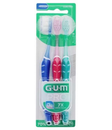 GUM PRO Brosse à Dents Medium Trio Pack x 3 - image 2