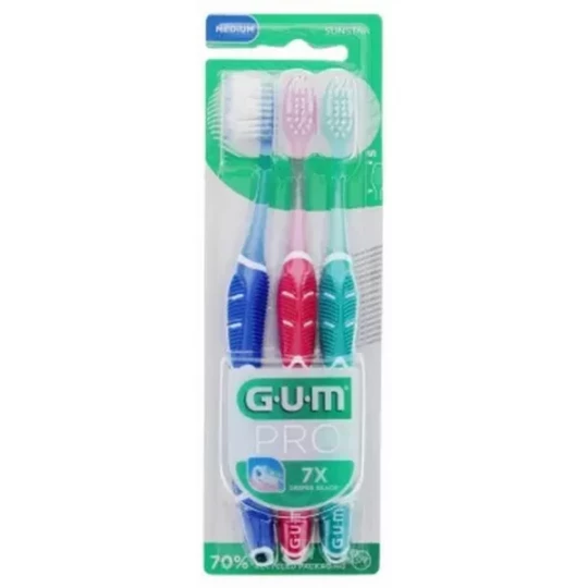 GUM PRO Brosse à Dents Medium Trio Pack x 3 - image 2