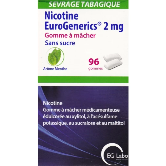 Nicotine EG Menthe 2 mg Sans Sucre Gommes x 96 - image 3