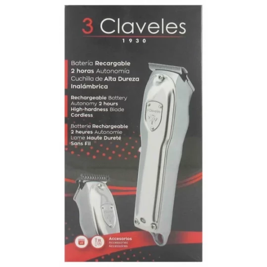 3 Claveles Tondeuse à Cheveux et Barbe Sans Fil