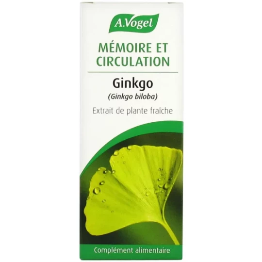 A.Vogel Mémoire et Circulation Gingko Extrait de Plante Fraîche 50 ml