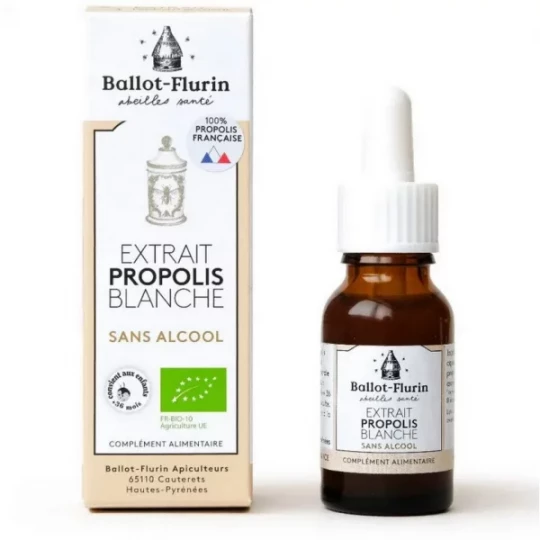 Ballot-Flurin Extrait de Propolis Blanche Sans Alcool Bio 15 ml