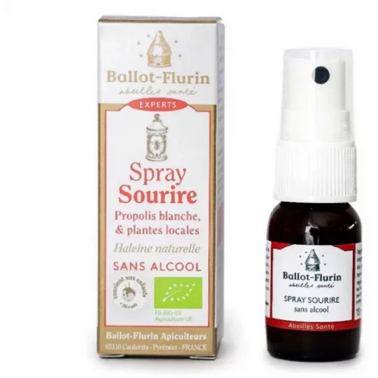 Ballot-Flurin Spray Sourire Sans Alcool Bio 15 ml