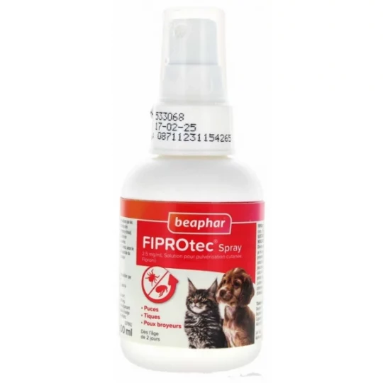 Beaphar Fiprotec Spray Antiparasitaire Chiens et Chats 100 ml