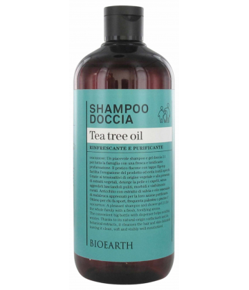 Bioearth Family Shampoing Douche à l'Huile d'Arbre à Thé 500 ml