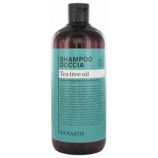 Bioearth Family Shampoing Douche à l'Huile d'Arbre à Thé 500 ml