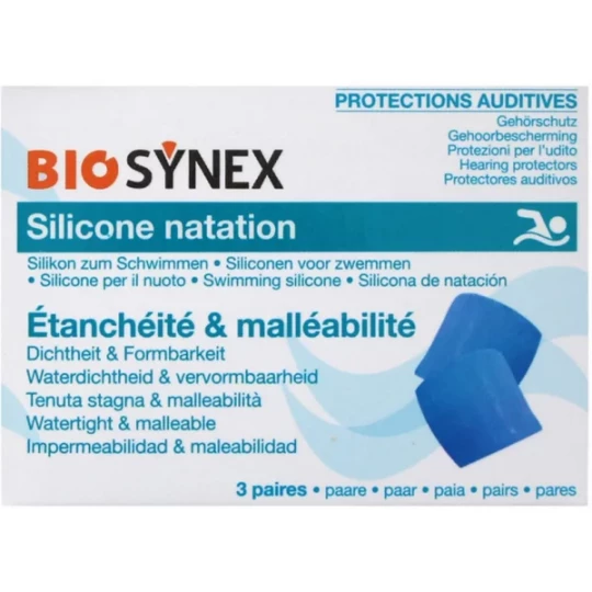 Biosynex Protection Auditive Natation Adulte 3 Paires