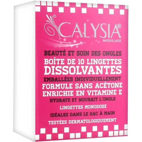 Calysia Beauté et Soin des Ongles Lingettes Dissolvantes x 10