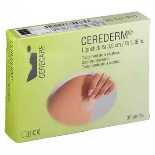 Cerecare Cerederm Lipostick Traitement de la Cicatrice Ø 3,5 cm 30 Unités