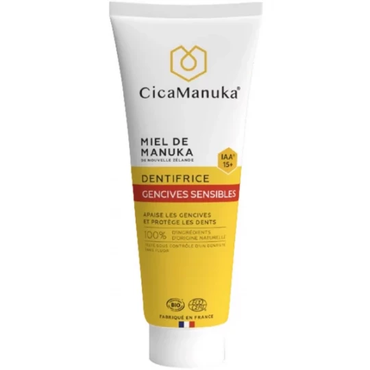 CicaManuka Dentifrice Gencives Sensibles au Miel de Manuka IAA15+ Bio 75 ml